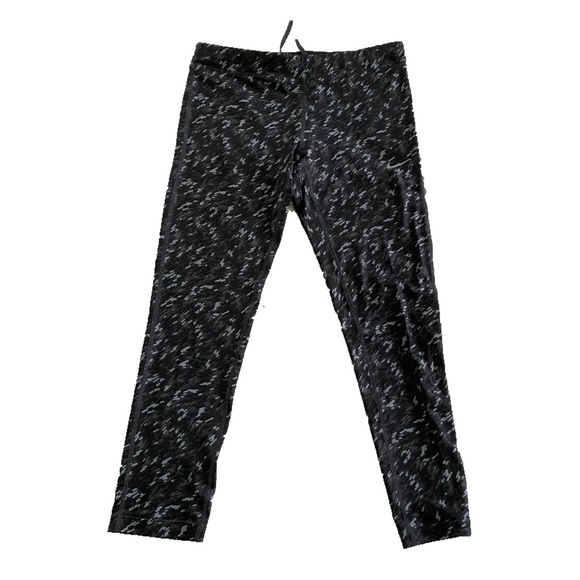 Nike Dri-Fit Leggings Confetti Pattern Gray Black - Picture 3 of 16